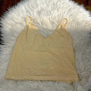 Yellow lace Brandy Melville crop top